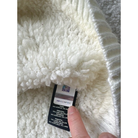 UGG Plaster Sherell Cloudfluff Wool Blend V Neck Cardigan Sweater LARGE - Picture 6 of 10